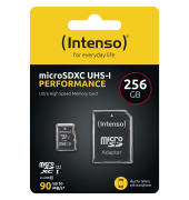 microSDXC 256GB C10 UHS-I U1 Performance Adapte