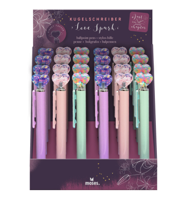 Kugelschreiber Just One More Chapter Love Spark 83598, blau, auswechselbare Mine