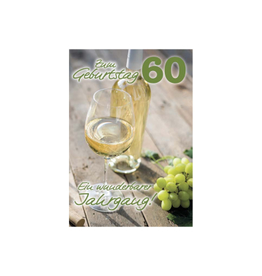 Geburtstagskarte Zahl 60