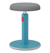 Hocker Ergo Cosy, grau/blau / blau, ohne Armlehnen, Tellerfu&szlig;
