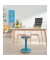 Hocker Ergo Cosy, grau/blau / blau, ohne Armlehnen, Tellerfu&szlig;