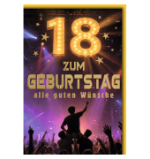 Geburtstagskarte Vollj&auml;hrigkeit 18