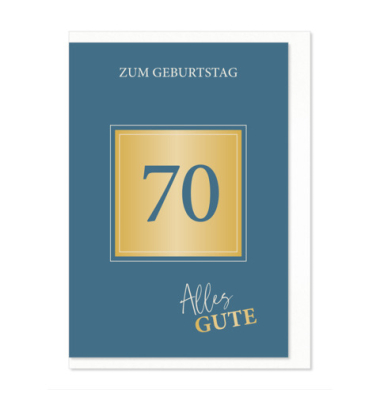 Geburtstagskarte Zahl 70
