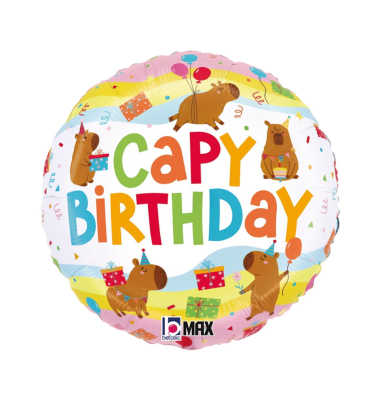Folienballon Capybara Birthday 46 cm