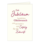 Jubil&auml;umskarte