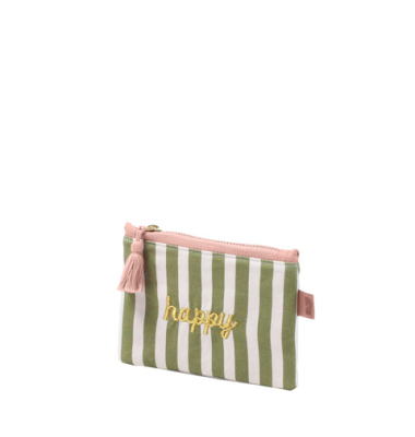 Audrey - Mini Pouch, Streifen, Happy