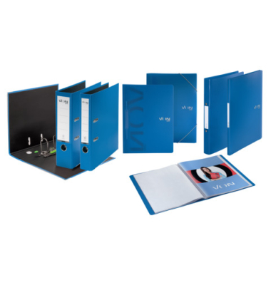 Dreifl&uuml;gelmappe PP A4 blau