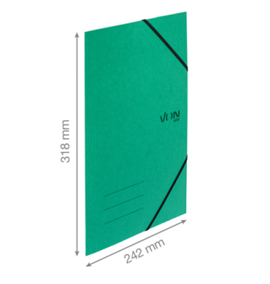 Dreifl&uuml;gelmappe Karton A4 gr&uuml;n