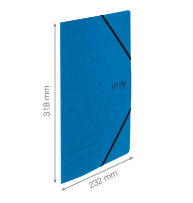 Aktenumschlag m. Gummizug A4 blau