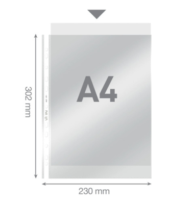 Prospekth&uuml;lle PP A4 55&micro;m 100ST transparent
