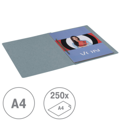 Schnellhefter 30130085, grau, Karton, 80g