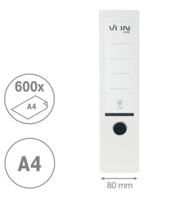 Ordner A42R80mm wei&szlig;