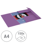 Dreifl&uuml;gelmappe Karton A4 violett