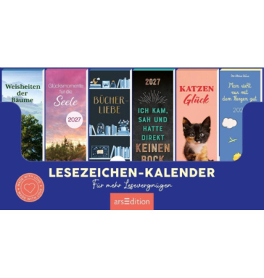 Lesezeichenkalender 2027 sortiert
