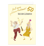 Goldhochzeitskarte Humor
