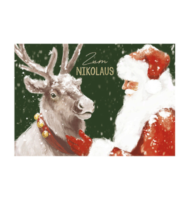 D.T. Weihnachtspostkarte Nikolaus