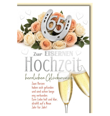 Eiserne Hochzeitskarte
