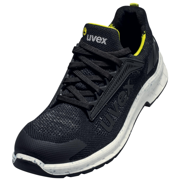 uvex Sicherheitsschuhe 2 trend, S1PS, ESD, Unisex, schwarz/gelb/weiß, Weite 11, Größe 40