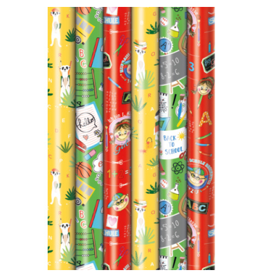 Geschenkpapierrolle 2mx70cm sort.