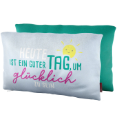 Kissen Happy Greetings blau