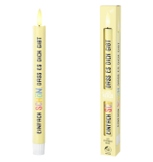 Stabkerze LED Happy Greetings gelb