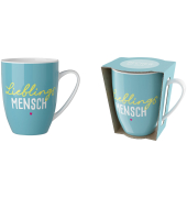 Kaffeebecher Happy Greetings petrol