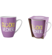 Kaffeebecher Happy Greetings violett
