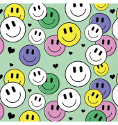 Motivserviette 33x33cm Smiley Gr&uuml;n