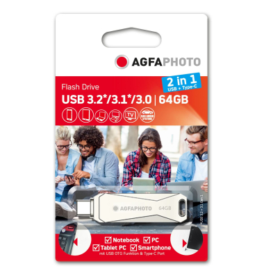 USB 3.0 2in1 64GB USB-TypeC