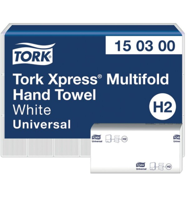 Falthandt&uuml;cher Xpress 150300, 196x340mm, wei&szlig;