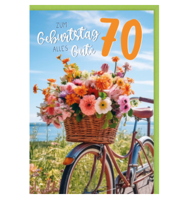 Geburtstagskarte Zahl 70