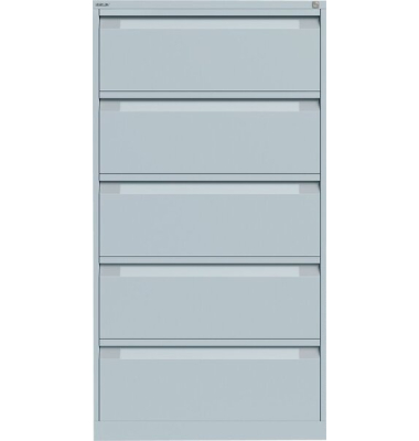 H&auml;ngeregistraturschrank DF5645 Original, lichtgrau, 5 Schubladen, 2-bahnig