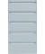 H&auml;ngeregistraturschrank DF5645 Original, lichtgrau, 5 Schubladen, 2-bahnig