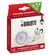 Ricambi 3 Ersatz- dichtungen +1 Filter 2 Tassen