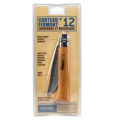 Taschenmesser No. 12 Carbonklinge mit Holzgriff