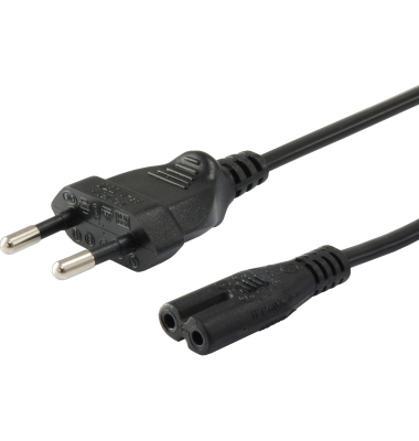 Netzkabel C7 auf 2pin Euro 3m sw