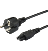 Netzkabel C5 auf Schuko 1.8m sw