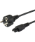 Netzkabel C5 auf Schuko 1.8m sw
