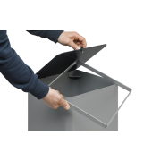 Wertstoffsammelbeh&auml;lter WSG QUADRO 79 21407, 70 Liter, rechteckig, silber