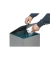 Wertstoffsammelbeh&auml;lter WSG QUADRO 79 21407, 70 Liter, rechteckig, silber