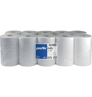 Rollenhandt&uuml;cher 075 153, Au&szlig;enabrollung, 3-lagig, wei&szlig;, Tissue