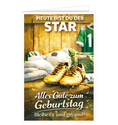 Geburtstagskarte Fu&szlig;ball