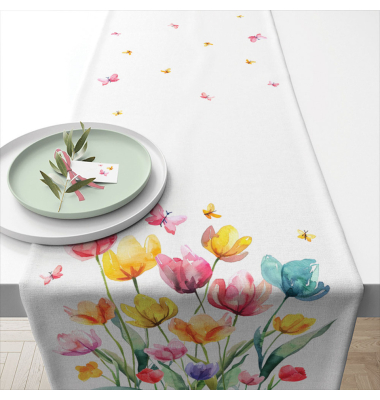 Tischl&auml;ufer 40x150 cm Fantasy Blumen