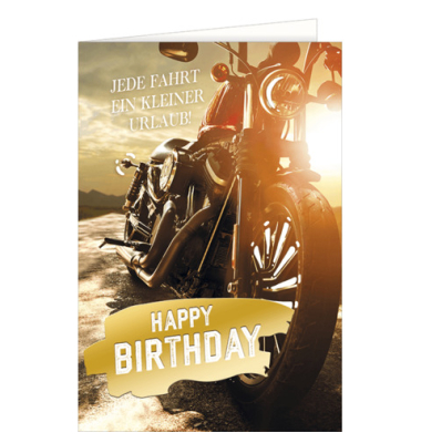 Geburtstagskarte Motorrad