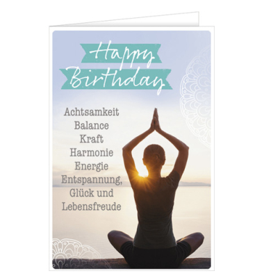 Geburtstagskarte Yoga