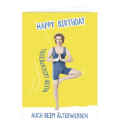 Geburtstagskarte Yoga Humor