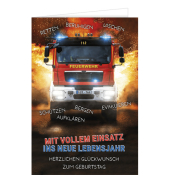 Geburtstagskarte Feuerwehr