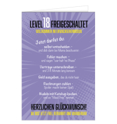Geburtstagskarte Vollj&auml;hrigkeit 18