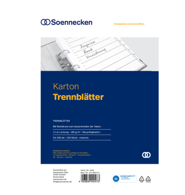Trennbl&auml;tter 1445 chamois 180g 