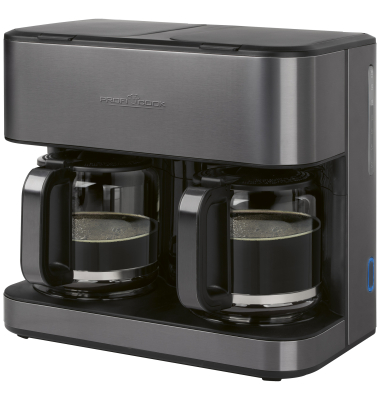 Doppelkaffeeautomat PC-KAD 1308 Edelstahl dunkel